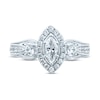Diamond Engagement Ring 1 ct tw Marquise & Round 14K White Gold