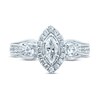 Thumbnail Image 2 of Memories Moments Magic Diamond Engagement Ring 1 ct tw Marquise & Round 14K White Gold