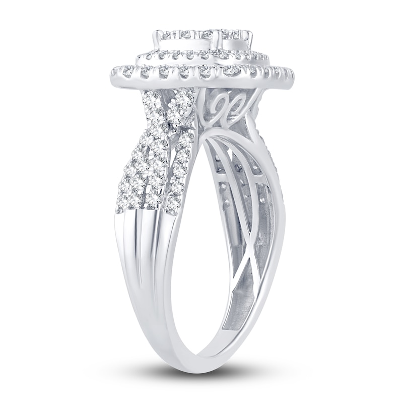 Main Image 2 of Now + Forever Multi-Diamond Engagement Ring 1 ct tw Round-cut 14K White Gold
