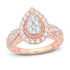Thumbnail Image 0 of Multi-Diamond Engagement Ring 1 ct tw Round-cut 14K Rose Gold