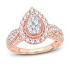 Thumbnail Image 1 of Now + Forever Multi-Diamond Engagement Ring 1 ct tw Round-cut 14K Rose Gold