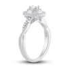 Thumbnail Image 2 of Now + Forever Diamond Engagement Ring 3/8 ct tw Oval & Round 14K White Gold