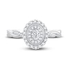 Thumbnail Image 2 of Diamond Engagement Ring 3/8 ct tw Oval & Round 14K White Gold