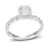 Thumbnail Image 0 of Diamond Engagement Ring 1 ct tw Radiant & Round 14K White Gold