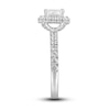 Thumbnail Image 2 of Now + Forever Diamond Engagement Ring 1-1/2 ct tw Radiant & Round 14K White Gold