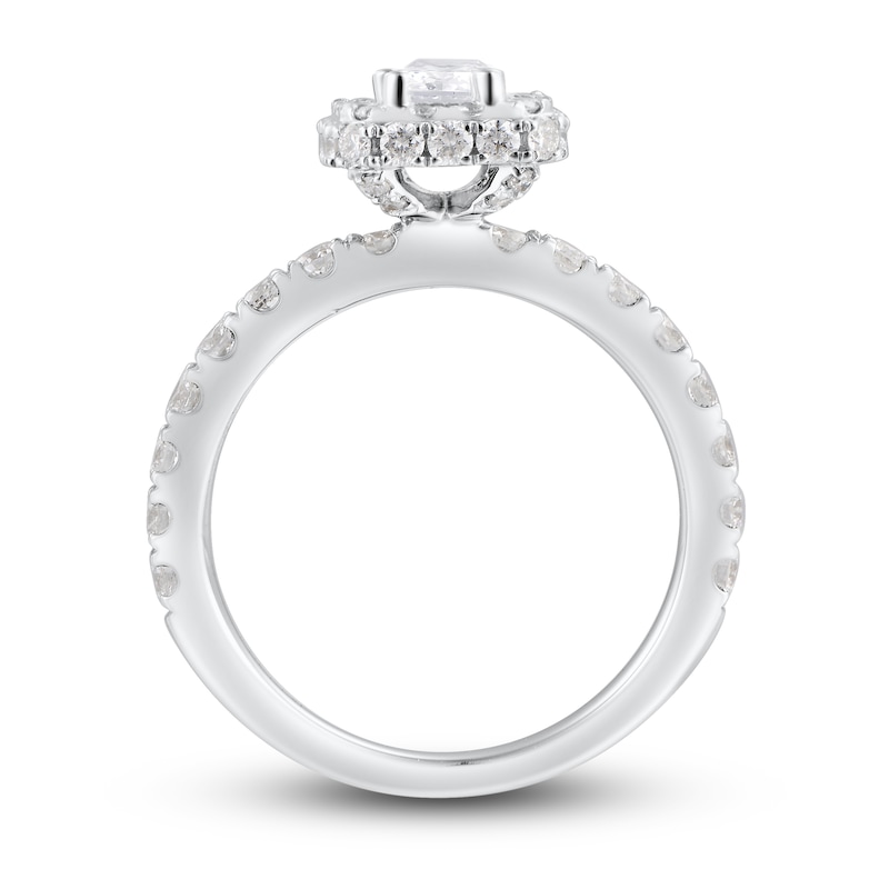 Main Image 3 of Now + Forever Diamond Engagement Ring 1-1/2 ct tw Radiant & Round 14K White Gold