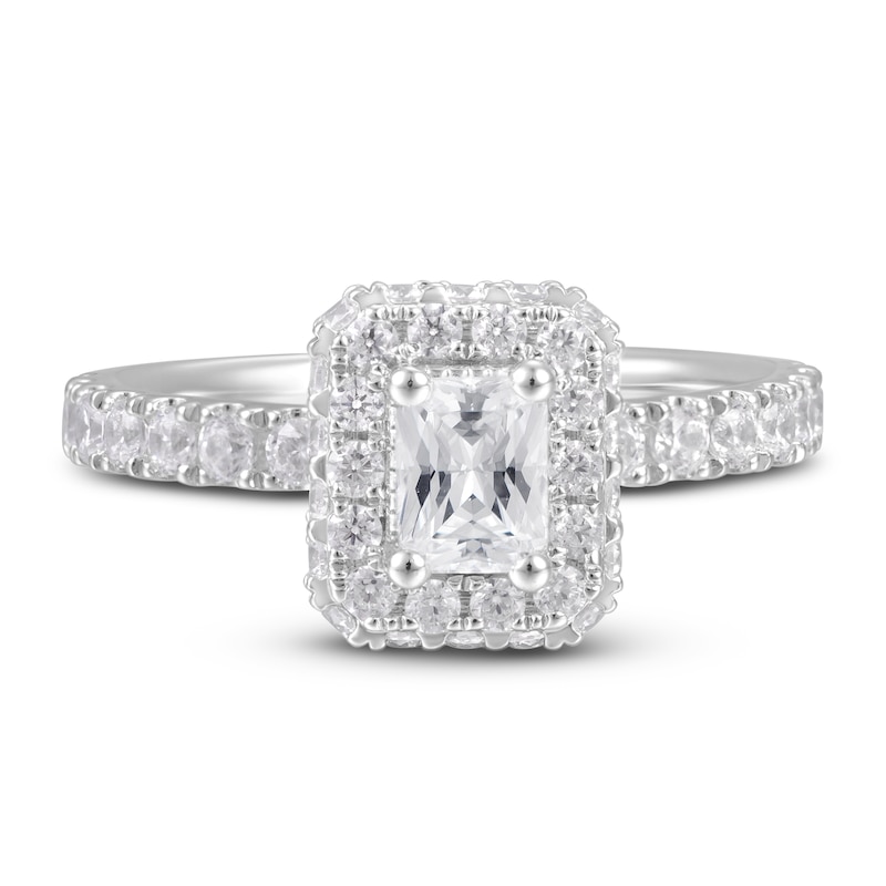 Main Image 4 of Now + Forever Diamond Engagement Ring 1-1/2 ct tw Radiant & Round 14K White Gold