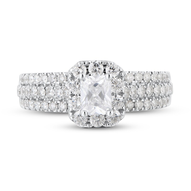 Main Image 3 of Now + Forever Diamond Engagement Ring 1-1/2 ct tw Radiant & Round 14K White Gold