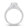 Thumbnail Image 3 of Diamond Engagement Ring 1-1/2 ct tw Radiant & Round 14K White Gold