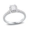 Thumbnail Image 0 of Diamond Engagement Ring 1 ct tw Radiant & Round 14K White Gold