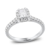 Thumbnail Image 1 of Now + Forever Diamond Engagement Ring 1 ct tw Radiant & Round 14K White Gold
