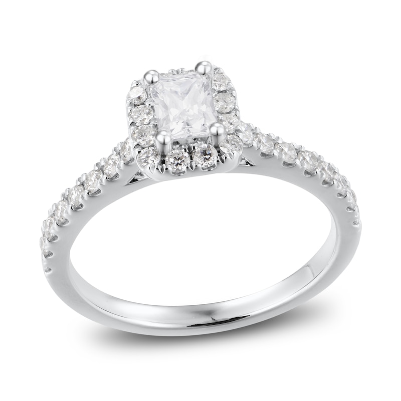Main Image 1 of Now + Forever Diamond Engagement Ring 1 ct tw Radiant & Round 14K White Gold