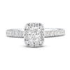 Thumbnail Image 2 of Diamond Engagement Ring 1 ct tw Radiant & Round 14K White Gold