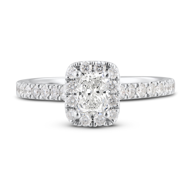 Main Image 3 of Now + Forever Diamond Engagement Ring 1 ct tw Radiant & Round 14K White Gold