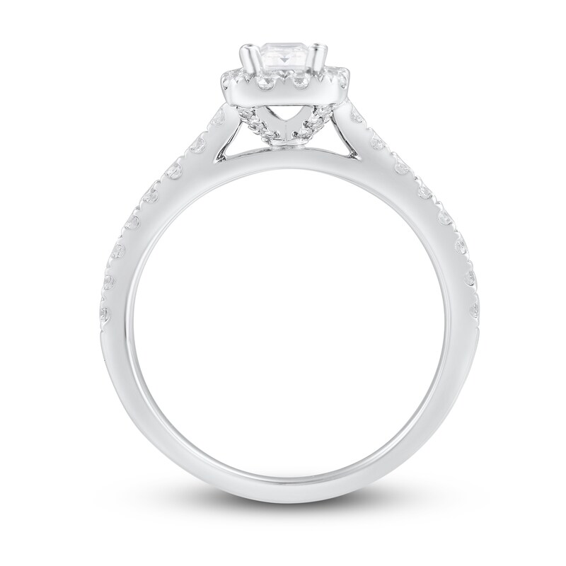 Main Image 4 of Now + Forever Diamond Engagement Ring 1 ct tw Radiant & Round 14K White Gold