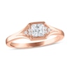 Thumbnail Image 0 of Diamond Engagement Ring 1/2 ct tw Princess & Round 14K Rose Gold