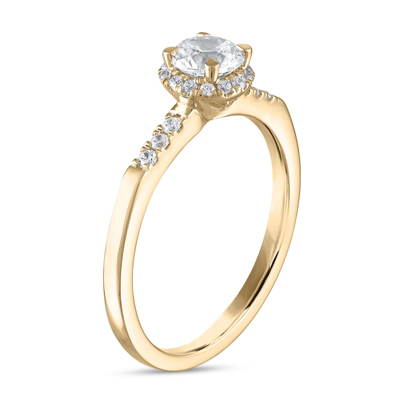 Diamond Engagement Ring 5/8 ct tw Round-cut 14K Yellow Gold