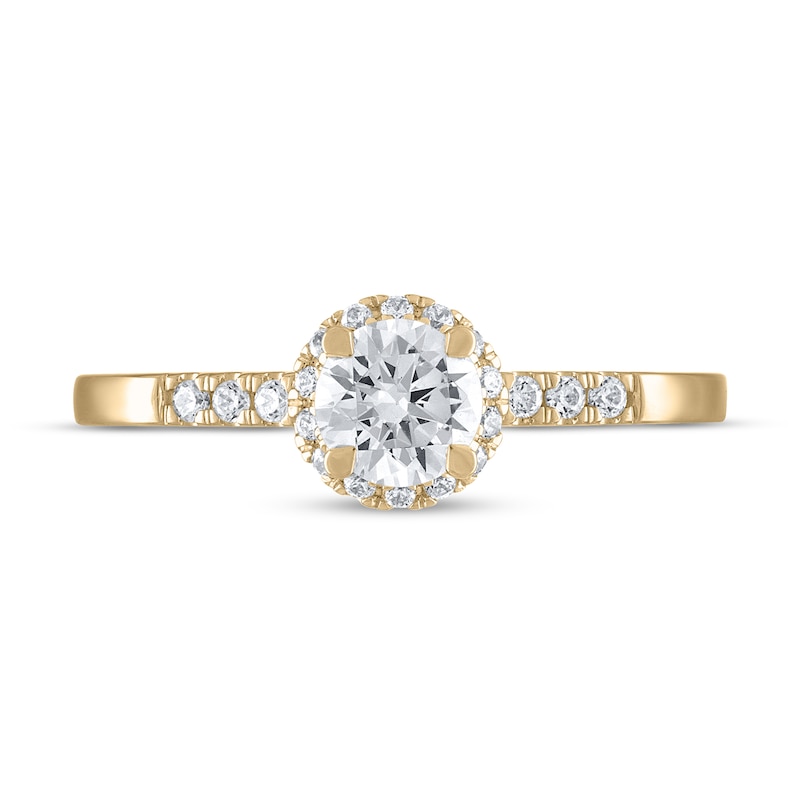 Diamond Engagement Ring 5/8 ct tw Round-cut 14K Yellow Gold