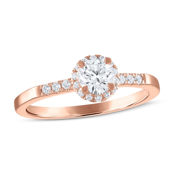 Now + Forever Diamond Engagement Ring 5/8 ct tw Round-cut 14K Rose Gold