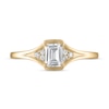 Thumbnail Image 3 of Now + Forever Diamond Engagement Ring 1/2 ct tw Emerald & Round 14K Yellow Gold