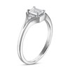 Thumbnail Image 2 of Now + Forever Diamond Engagement Ring 1/2 ct tw Emerald & Round 14K White Gold