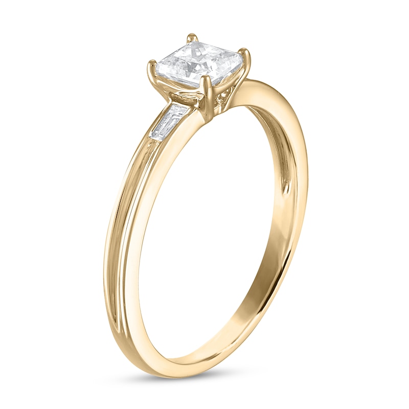 Main Image 2 of Now + Forever Diamond Engagement Ring 1/2 ct tw Princess & Baguette 14K Yellow Gold