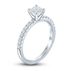 Diamond Engagement Ring 7/8 ct tw Princess & Round-Cut 18K White Gold