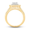 Thumbnail Image 1 of Multi-Diamond Engagement Ring 1 ct tw Princess, Round & Baguette 14K Two-Tone Gold