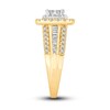 Thumbnail Image 3 of Multi-Diamond Engagement Ring 1 ct tw Princess, Round & Baguette 14K Two-Tone Gold