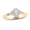 Thumbnail Image 0 of Diamond Engagement Ring 3/8 ct tw Oval & Round 14K Yellow Gold