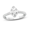 Thumbnail Image 1 of Now + Forever Diamond Engagement Ring 1/2 ct tw Marquise, Baguette & Round 14K White Gold
