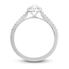 Thumbnail Image 3 of Now + Forever Diamond Engagement Ring 1/2 ct tw Marquise, Baguette & Round 14K White Gold