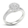 Diamond Engagement Ring 1-1/5 ct tw Round-cut 18K White Gold