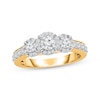 Thumbnail Image 0 of Memories Moments Magic Three-Stone Diamond Engagement Ring 1 ct tw Round-cut 18K Yellow Gold