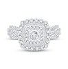 Multi-Diamond Engagement Ring 7/8 ct tw Round-Cut 10K White Gold