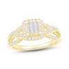 Thumbnail Image 1 of Multi-Diamond Engagement Ring 1/2 ct tw Princess & Round 10K Yellow Gold