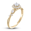 Thumbnail Image 2 of Now + Forever Diamond Engagement Ring 1/2 ct tw Round & Pear-Shaped 14K Yellow Gold