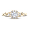 Thumbnail Image 3 of Now + Forever Diamond Engagement Ring 1/2 ct tw Round & Pear-Shaped 14K Yellow Gold