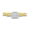 Thumbnail Image 2 of Diamond Engagement Ring 1/3 ct tw Princess & Round-Cut 14K Two-Tone Gold