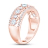 THE LEO First Light Diamond Princess & Round-Cut Anniversary Ring 1 ct tw 14K Rose Gold