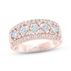 Thumbnail Image 0 of THE LEO First Light Diamond Princess & Round-Cut Anniversary Ring 1-1/2 ct tw 14K Rose Gold