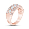 Thumbnail Image 1 of THE LEO First Light Diamond Princess & Round-Cut Anniversary Ring 1-1/2 ct tw 14K Rose Gold
