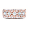Thumbnail Image 2 of THE LEO First Light Diamond Princess & Round-Cut Anniversary Ring 1-1/2 ct tw 14K Rose Gold