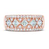 Thumbnail Image 3 of THE LEO First Light Diamond Princess & Round-Cut Anniversary Ring 1-1/2 ct tw 14K Rose Gold
