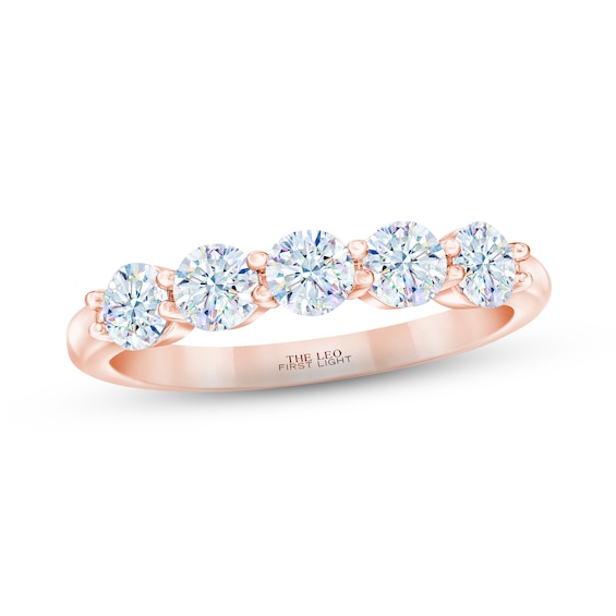 THE LEO First Light Diamond Anniversary Ring 1 ct tw Round-cut 14K Rose gold