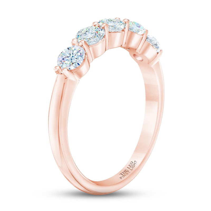 Main Image 2 of THE LEO First Light Diamond Anniversary Ring 1 ct tw Round-cut 14K Rose gold