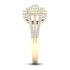 Thumbnail Image 2 of Multi-Diamond Engagement Ring 1-1/5 ct tw Round-Cut 14K Yellow Gold