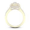 Thumbnail Image 3 of Multi-Diamond Engagement Ring 1-1/5 ct tw Round-Cut 14K Yellow Gold