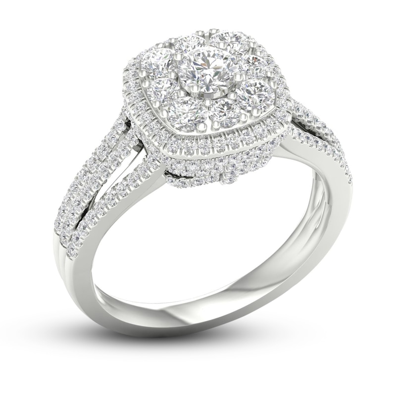 Main Image 2 of Now + Forever Multi-Diamond Engagement Ring 1-1/5 ct tw Round-Cut 14K White Gold