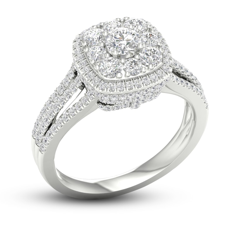 Diamond Engagement Ring 1 1/5 ct tw Round 14K White Gold